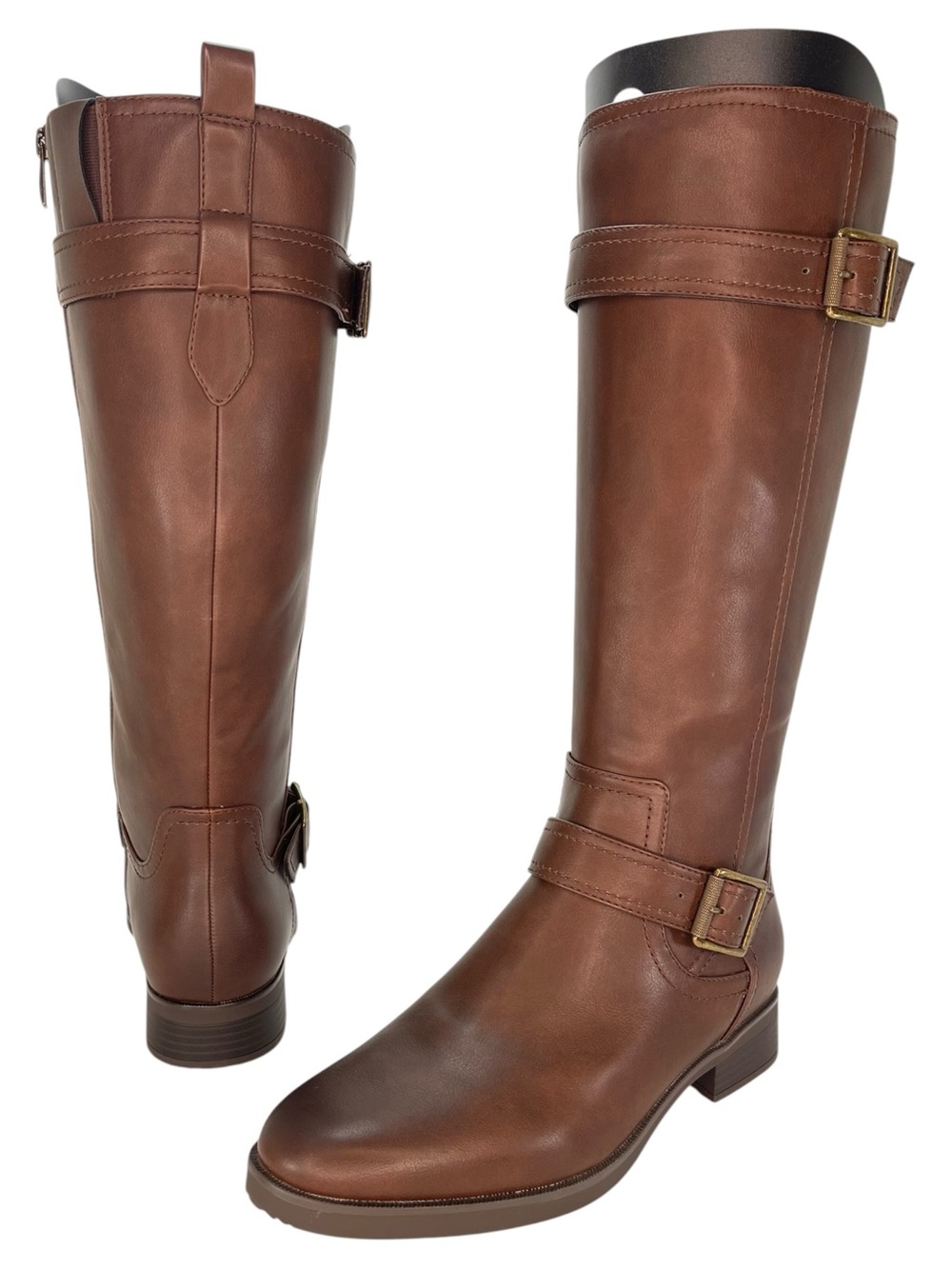 Naturalizer Tiernan Brown Faux Leather Knee High Womens Boots Size 9W - Picture 11 of 15